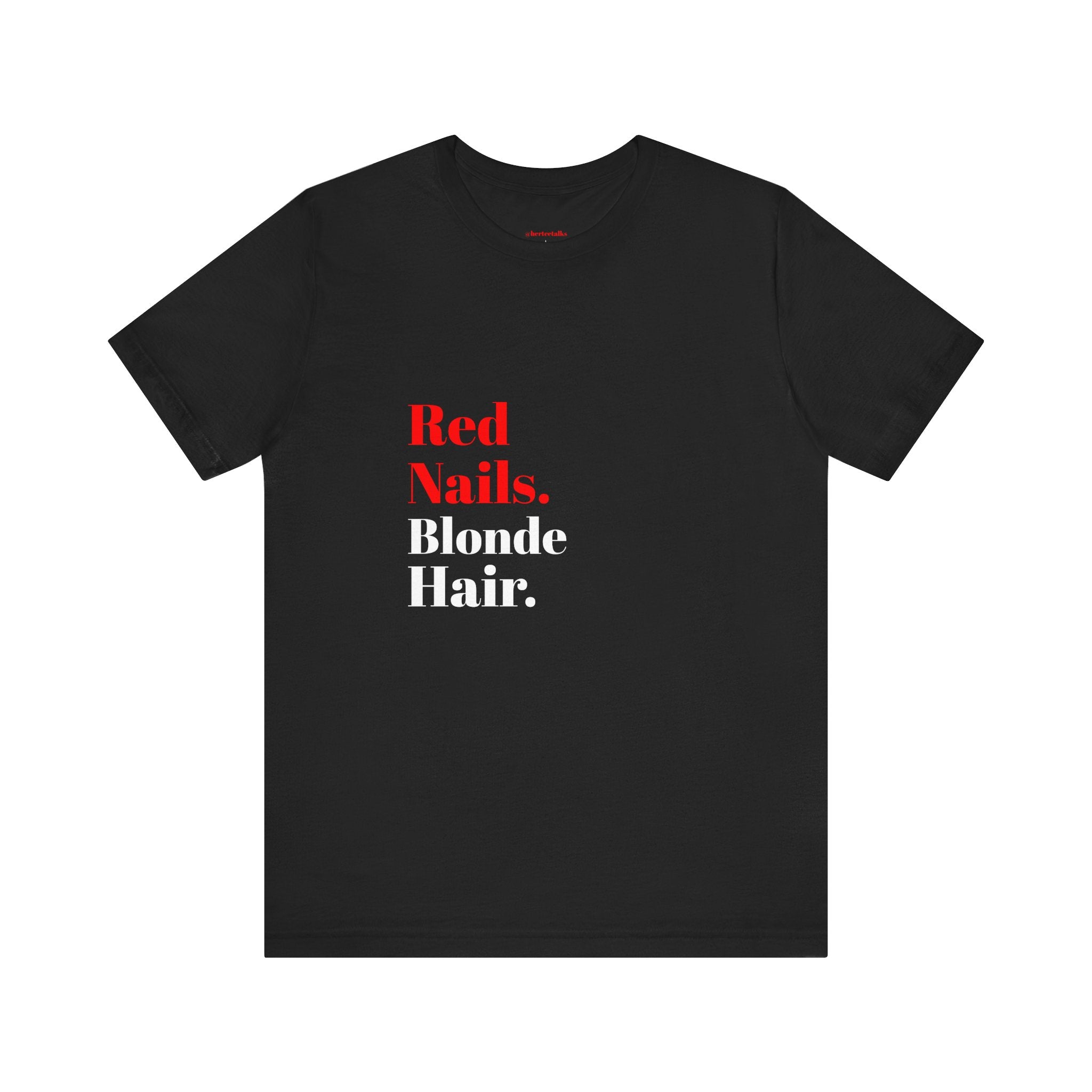 Red Nails, Blonde Hair.
